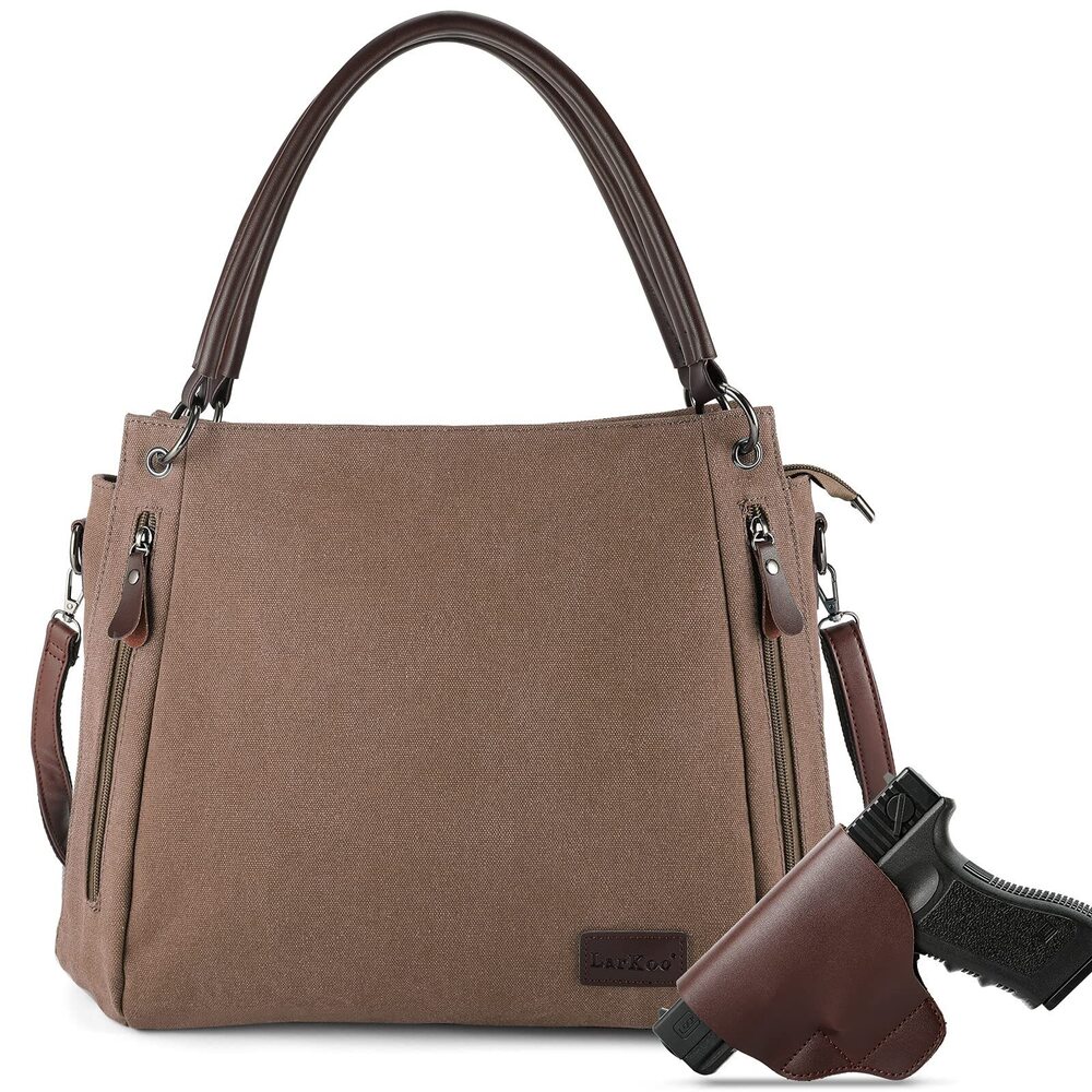 9389 Concealed Carry Crossbody bag with removable pistol holster handbag